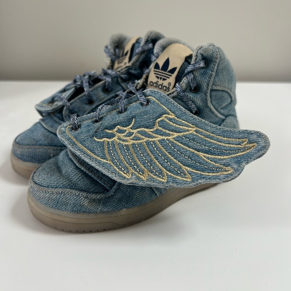 Kids adidas Originals X Jeremy Scott Denim Wings Toddler Shoes Size 8 U.S. - Picture 4 of 11